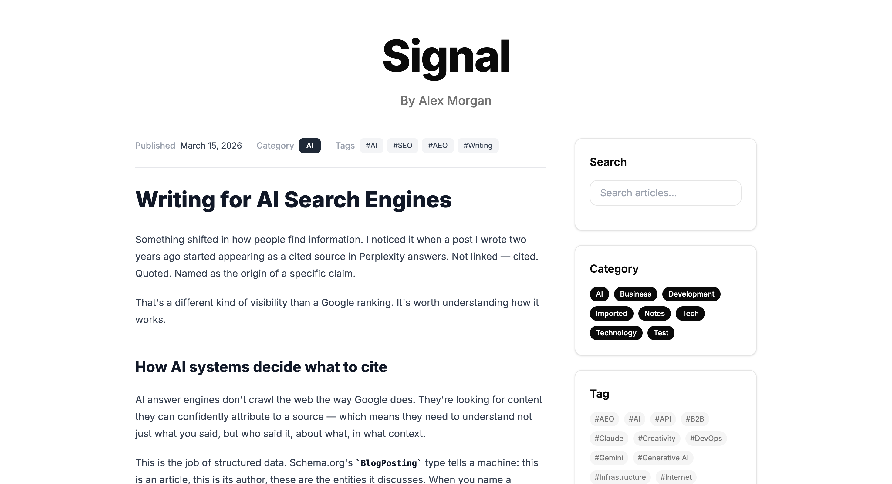 Baan — Published article view